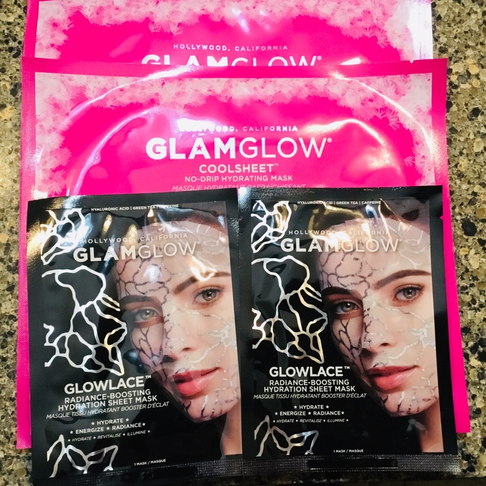 GlamGlow Glowsheet, Glowlace Eyeboost Face Masks - Picture 3 of 8